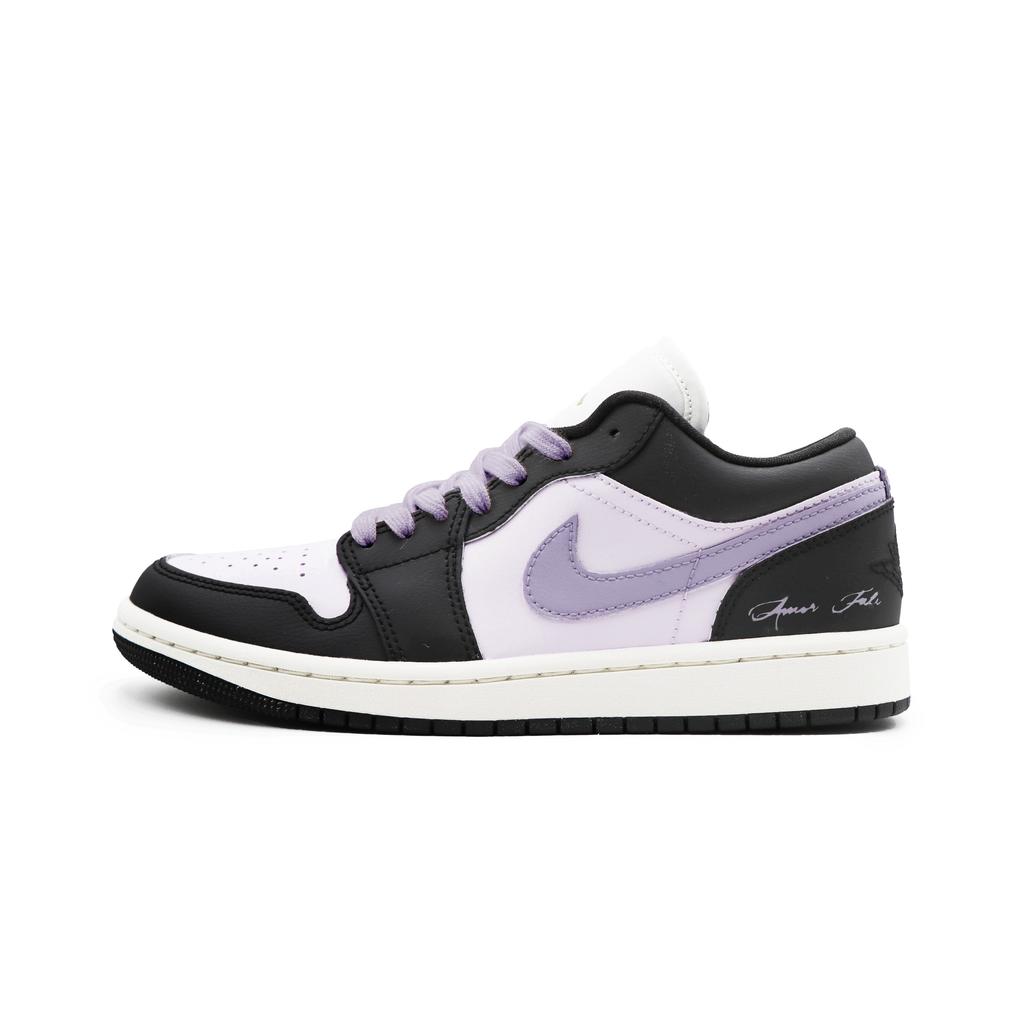 Jordan Air Jordan 1 Low Винтажные Баскетбольные Кроссовки Унисекс Черно-Фиолетовые DC0774-200(Команда413-)