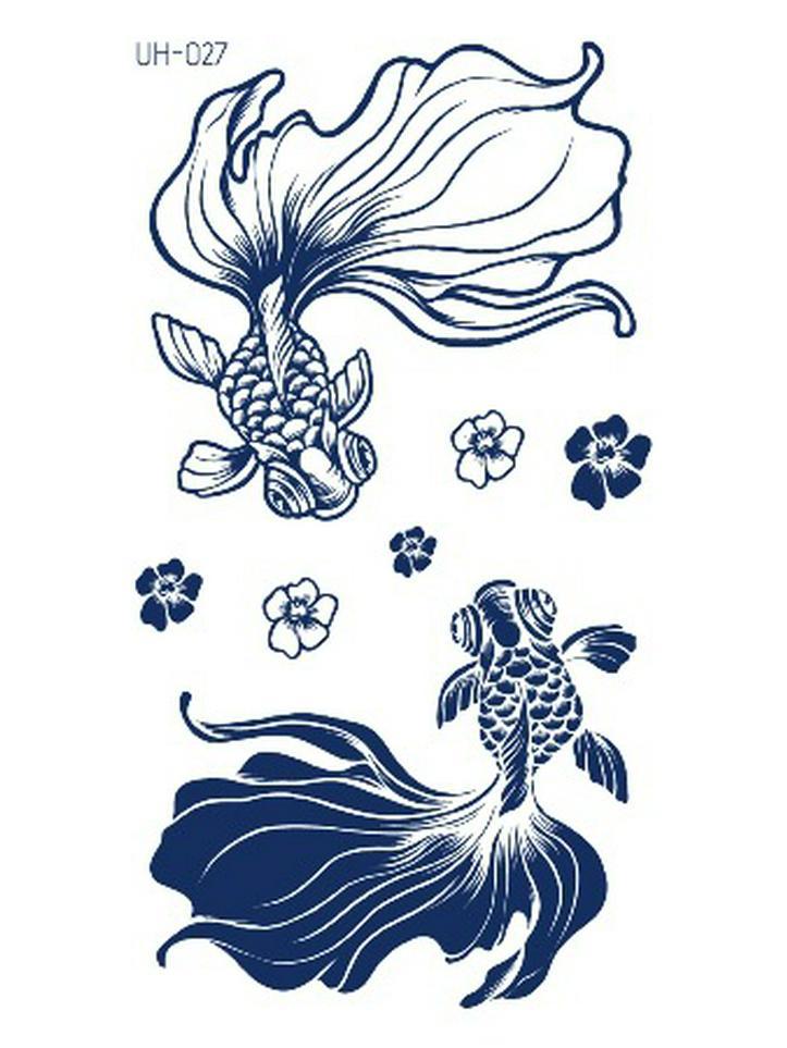 Водостойкие полуперманентные татуировки-наклейки на травяной основе для мужчин и женщин