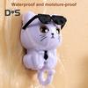 1 Pair Home Hook Organizer Cartoon Cat Style DIY Round Hook Waterproof Moisture-Proof Kitchen Hanger