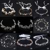 Ornaments Hair Jewelry Bridal Hair Vine Pearl Leaf Wedding Hair Accessories Bride Crystal Headband