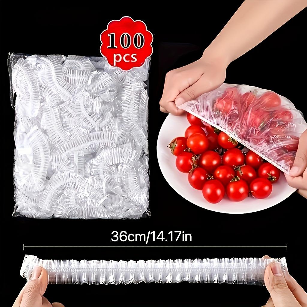 Large size 100 pieces of color food grade cling film cover disposable refrigerator, fruit and food dust cover