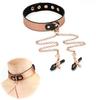 Liebe Seele Collar for People Nipple Clip Set SM Goods Cosplay Rose Gold Choker