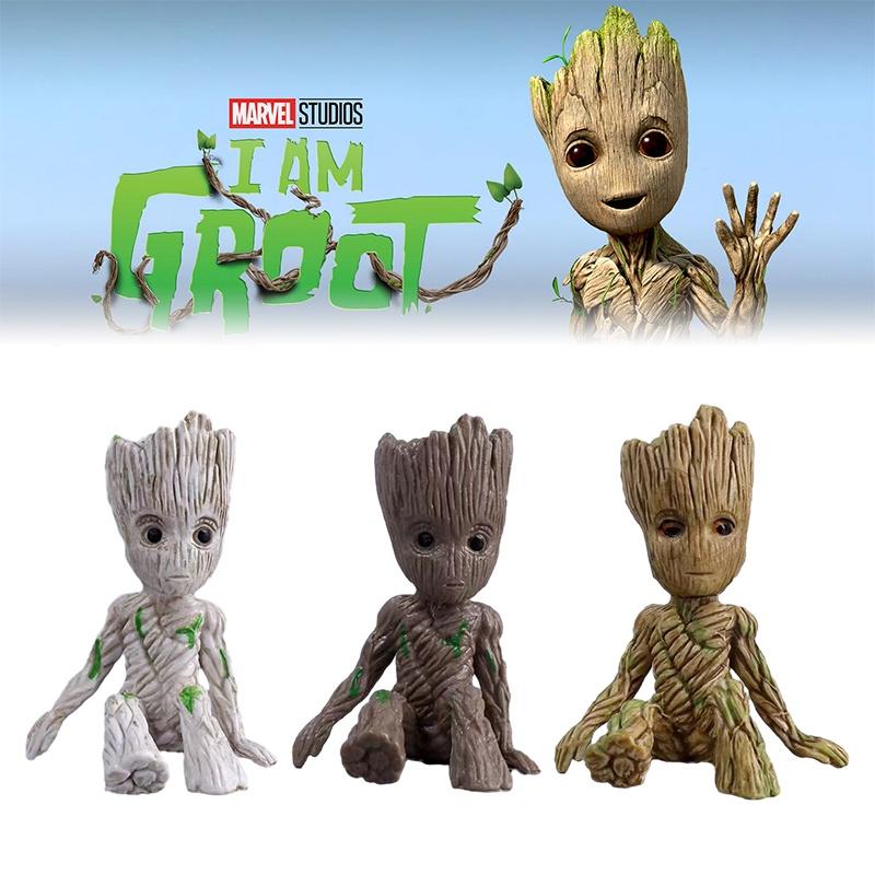 Exclusive Cross-border Scenic Area Marvel Avengers Groot Cake Topper Solid Design