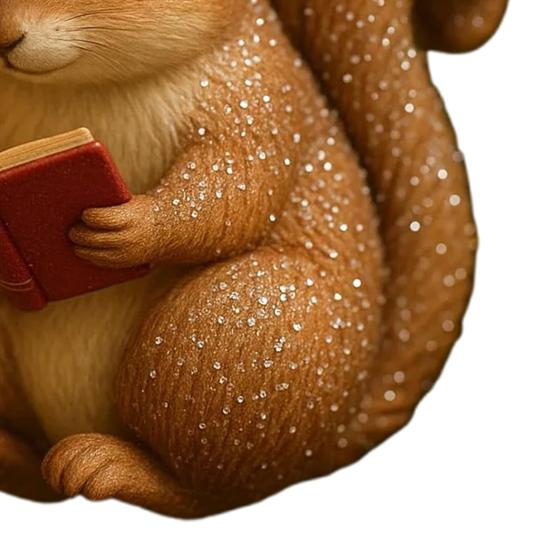 Любитель Книг Животное Орнамент 2D Акриловая Птица/Еж/Кролик/Сова/Белка Читающий Орнамент Лесной Читатель Подвесной Кулон Подарок