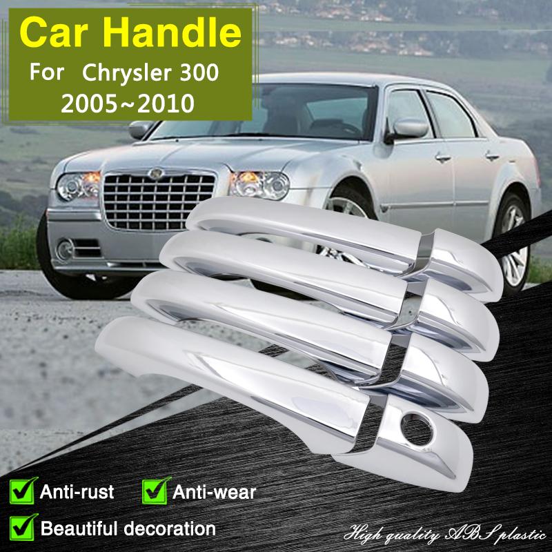 Для Chrysler 300 300C MK1 2005 2006 2007 2008 2009 2010 Роскошная хромированная крышка дверной ручки автомобиля Внешние аксессуары Наклейка Отделка