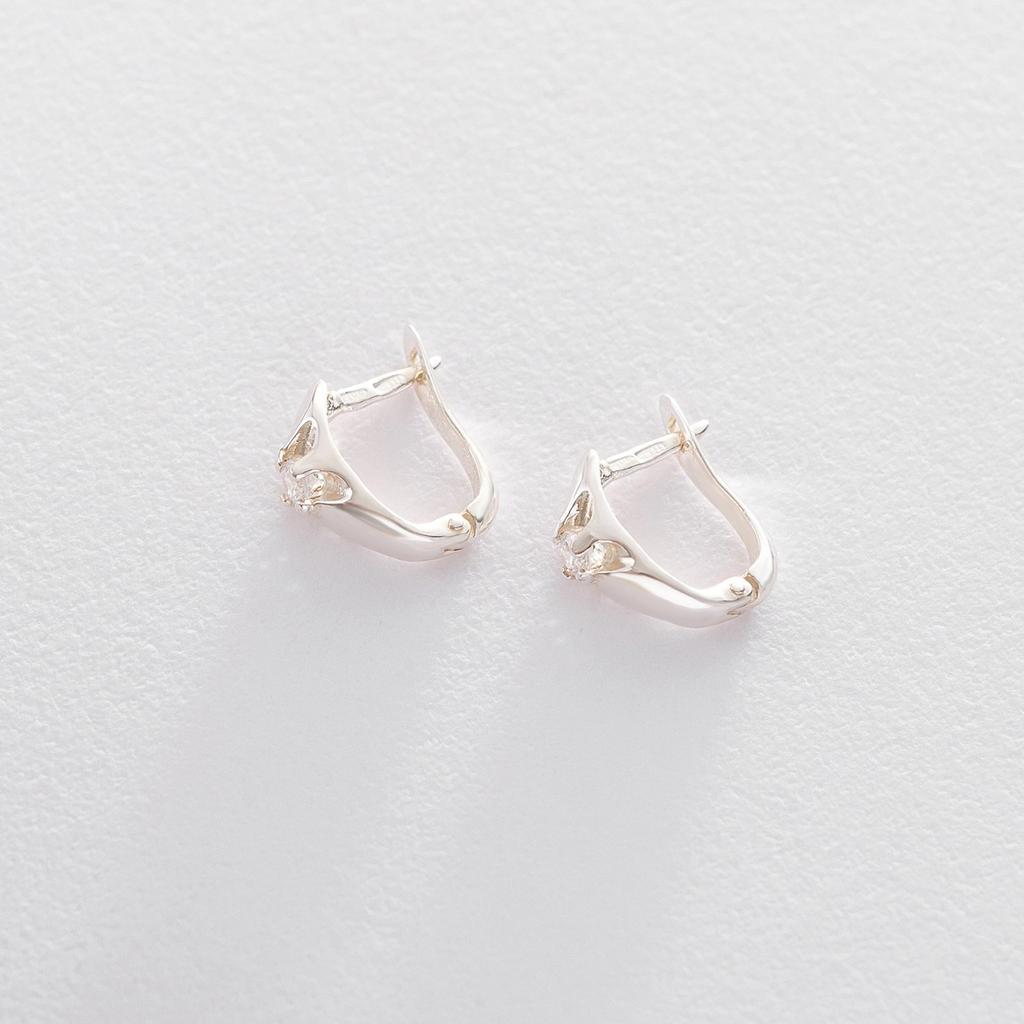 Серебряные серьги (фианит) Oniks