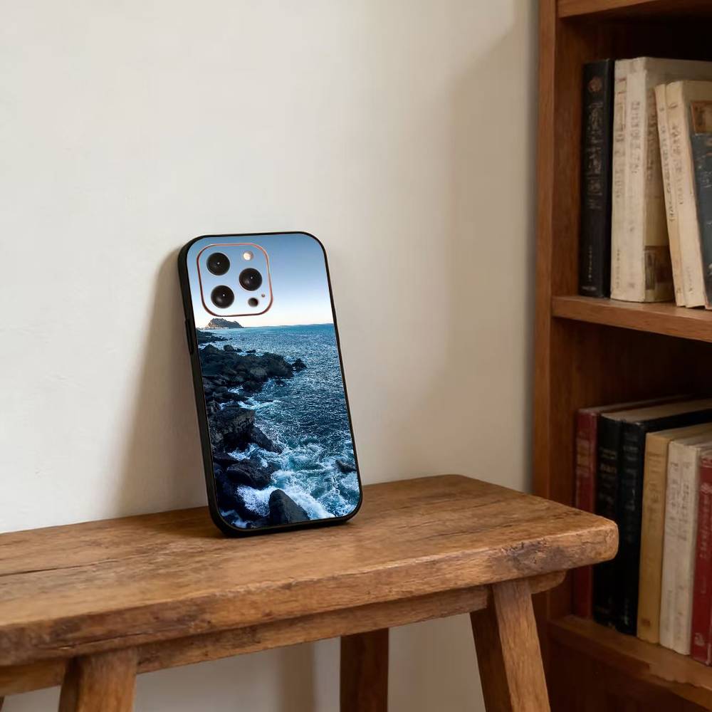 Морской пейзаж Чехол для телефона Для iPhone 17, 16, 15, 14, 13, 12, 11 Plus, Pro Магнитный с Magsafe Беспроводная зарядка