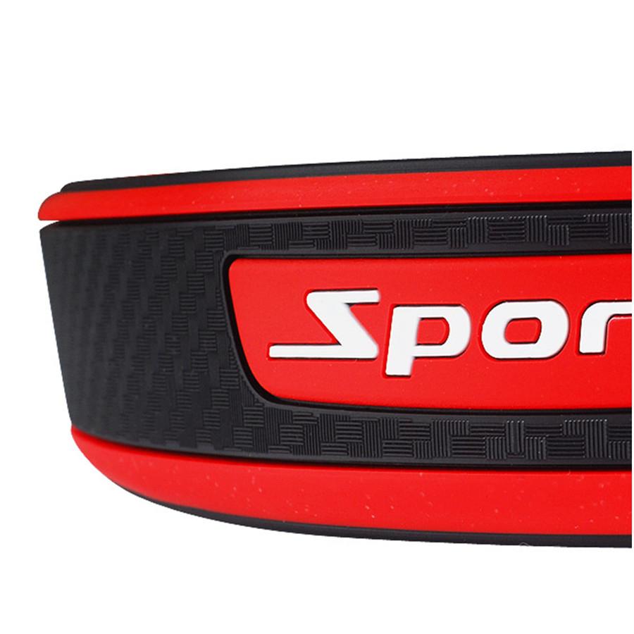 Черная резиновая карбоновая накладка на порог двери автомобиля, защитная панель, наклейка-протектор ступени