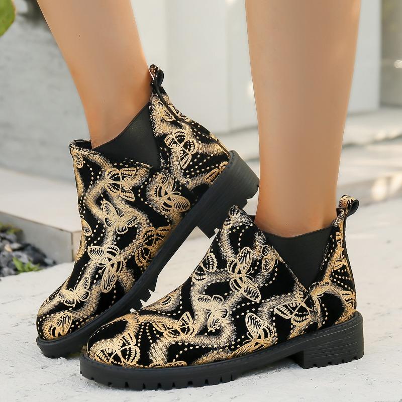 Women's Shoes 2024 Hot Sale Plus Size Women's Boots Fashion Printing Modern Boots Women High Quality Slip-on Naked Boots Zapatos