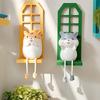 1Pc Plant Stand Warm Wood Rural Style Wall Hanging Retro Storage Rack Wall Decoration Tricolor