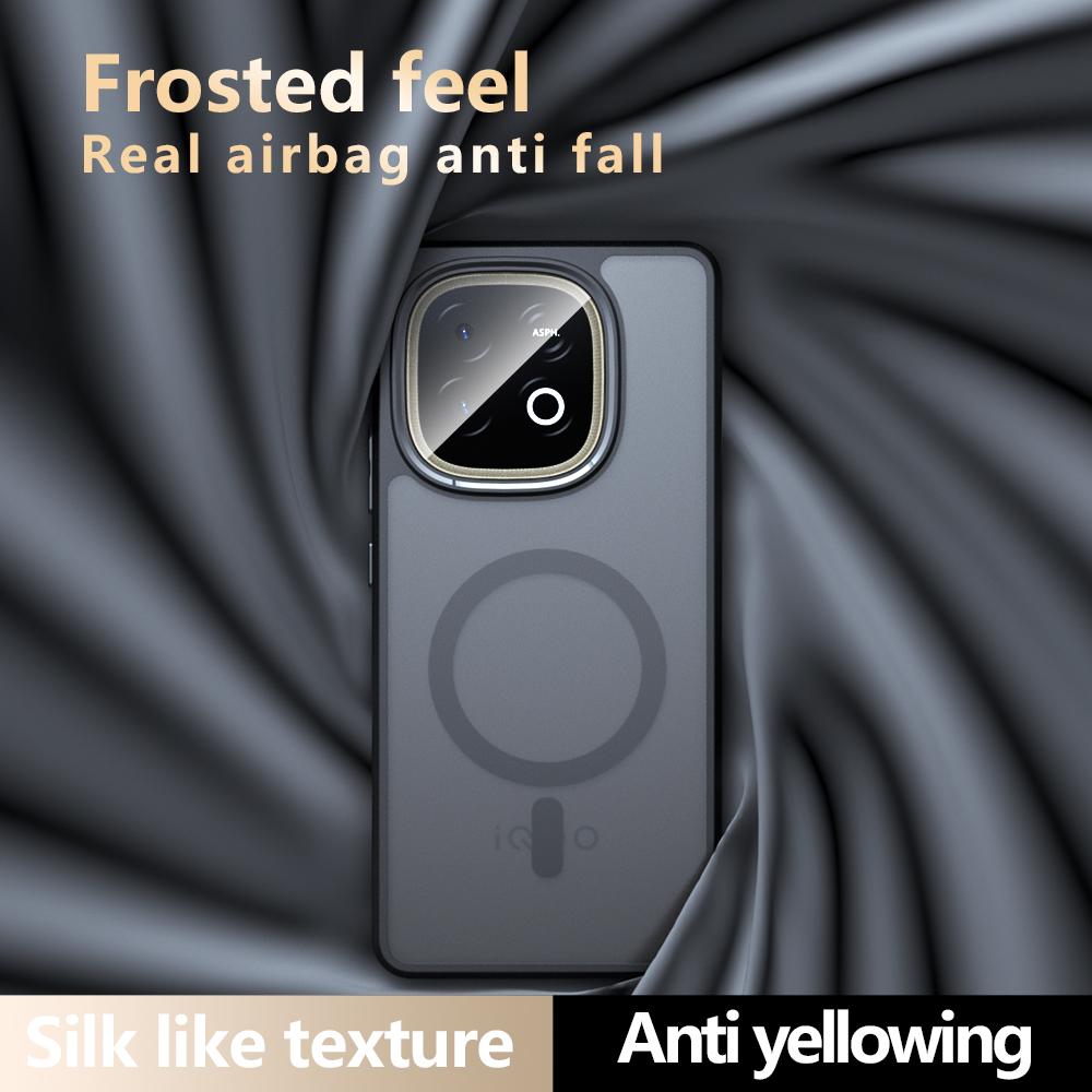 For Magsafe Case for VIVO IQOO Z10 Turbo Pro Shockproof Acrylic Matte Hard Bumper Magnetic Cover for IQOO Z10Turbo Pro V2453A