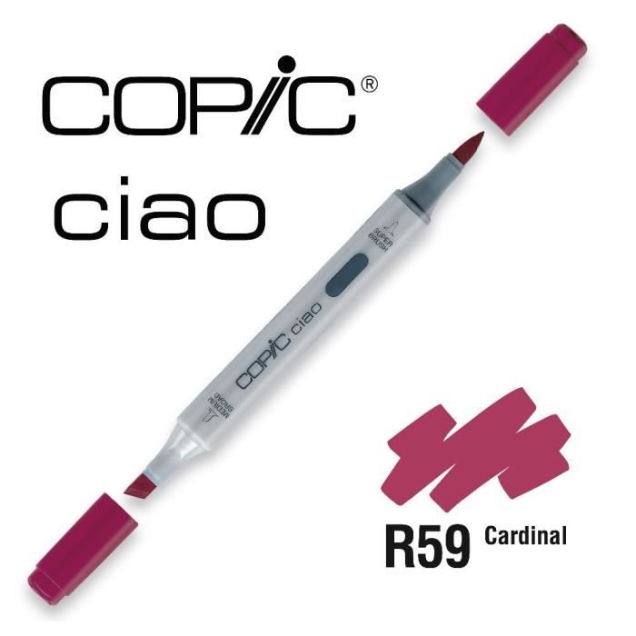 Alcohol Marker - COPIC - Ciao - Red R59 Cardinal - Broad and Brush Tip - Refillable