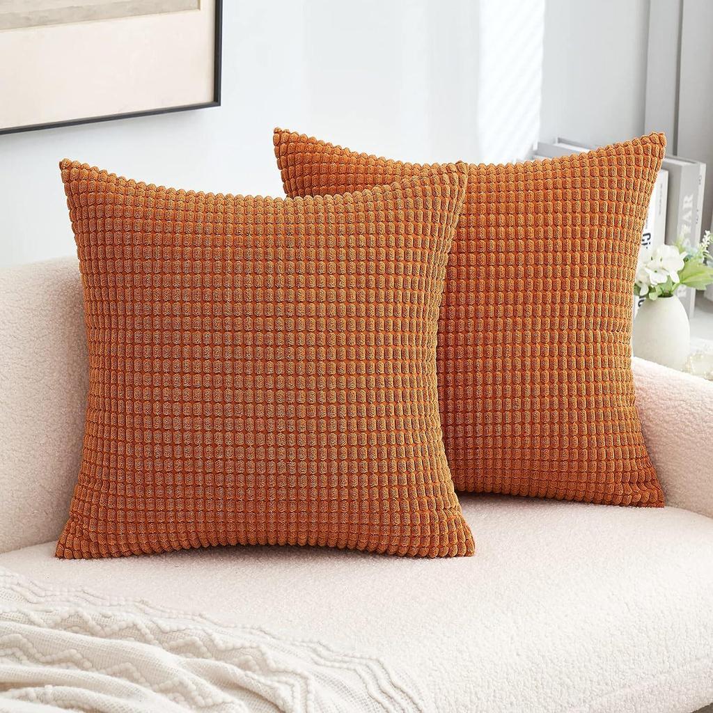 Nordic Corduroy Throw Pillow - Modern Sofa Cushion with Corn Kernel Design
