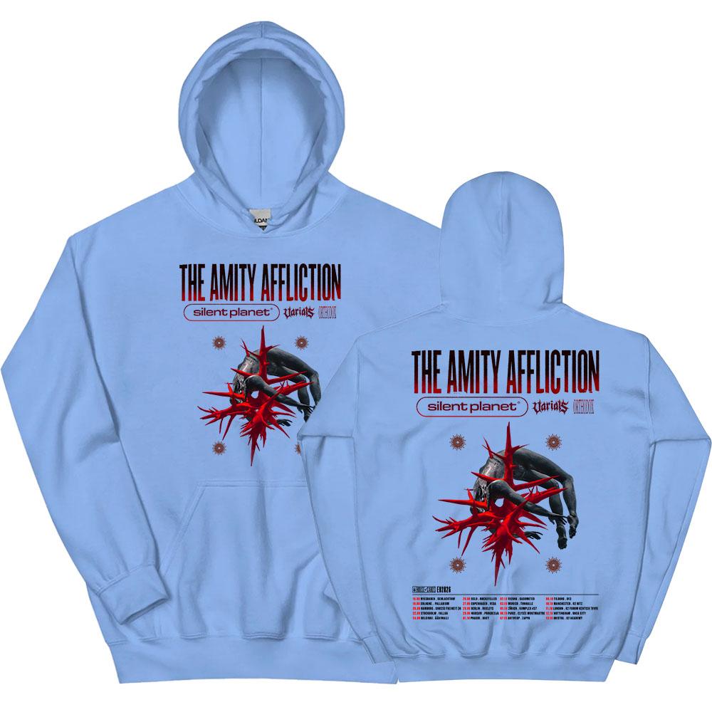 Толстовки с капюшоном из тура The Amity Affliction Худи с дизайном альбома House of Cards Свитшоты с длинным рукавом Свободные худи Пуловеры Одежда для мужчин и женщин