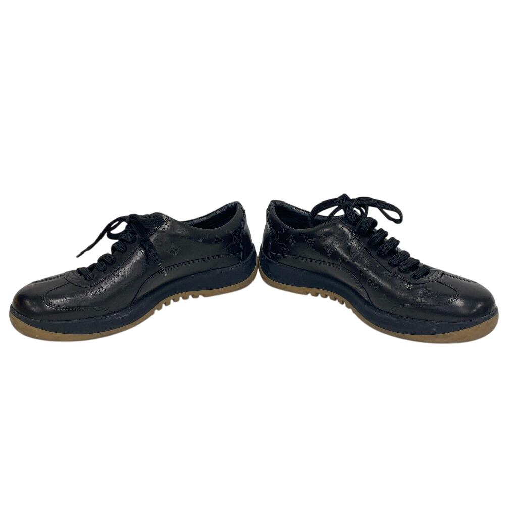 Louis Vuitton Кроссовки Monogram с низким вырезом из кожи черная кожа Б/У