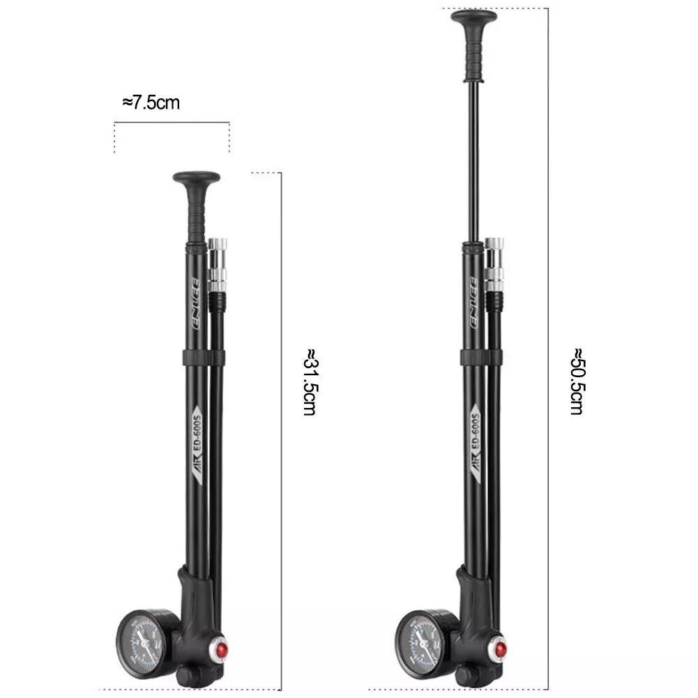 Enlee ED600S Portable Bicycle Tire and Shock Pump with Hose