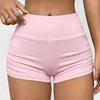 Naked three-point pants, yoga pants, women's drawstring sports shorts, peach hip-lifting fitness shorts, women's summer
