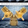 Brass Connectors 2 Way Water Splitter Strength Shut Off Valve  Home