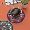 Подставки под стаканы Coollooda Colorful Mandala [Набор из 4 штук] Силиконовые подставки, Подставки под чашки, Нескользящие, Круглые, Высокоабсорбирующие, Изолирующие, Быстросохнущие, Стильные,