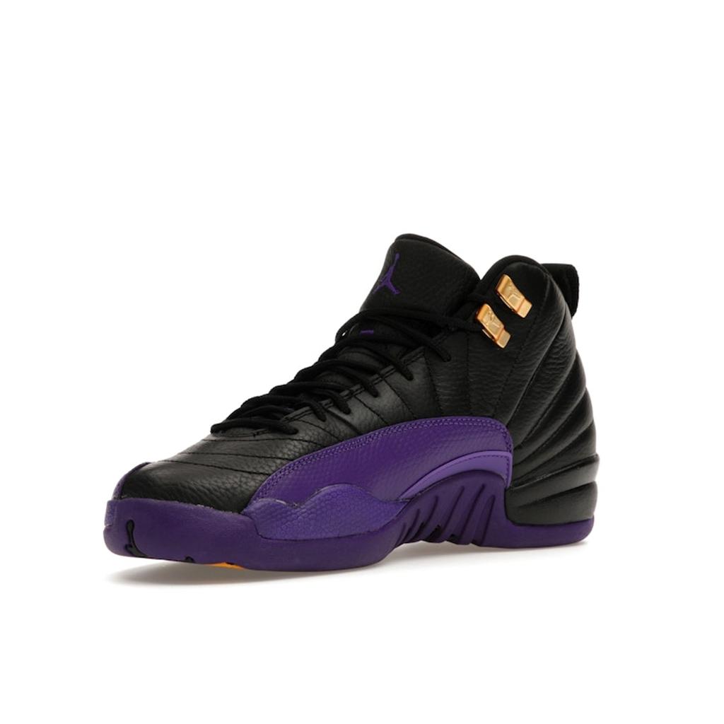 Air Jordan 12 Retro GS Field Purple Kids Sneakers Black Metallic-Gold Taxi 153265-057