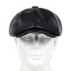 Spring Autumn Hats for Women Solid Plain Octagonal Newsboy Cap Men Ladies Casual Pu Leather Hat Winter Beret Women Painter Caps