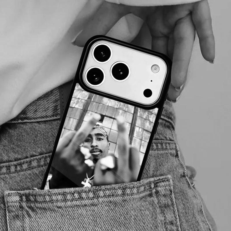Чехол для телефона Hiphop Rap Singer 2Pac Tupac Shakur для iPhone 16e 15 14 13 12 17 Pro Max Plus Air 17pro Чехол Coque