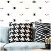 [Q6535] - Sheet of Stickers 'Diva - Eyes Awake Sleeping' Black - 20x70 Cm