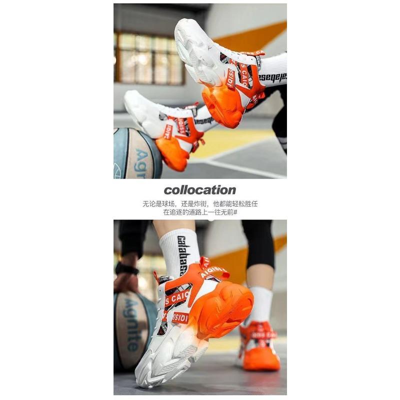 Осенняя мужская обувь Летние кроссовки для баскетбола, спорта и бега для подростков, повседневные высокие кеды на толстой подошве, обувь в стиле папиного прилива