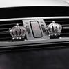 2 Car Air Vents Decorated with Scented Metal Crown with Diamond Blingbling Pair of Car Interiors for Men and Women