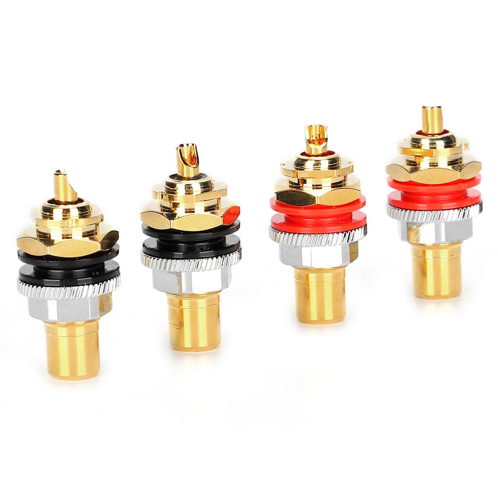 Разъем RCA Monosaudio C401G Чистая медь Позолоченный 24K Разъем RCA гнездовой Клемма