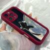 JT123 Кошка, обнимающая луну, для iPhone 17 16 15 14 Pro Max Samsung S26 S25 S24 Ultra A17 A16 A07 A56 A06 Xiaomi 15T Redmi 15c 14c Note 13 14 Мягкий чехол из ТПУ