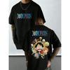 Plus Size One Piece Summer Anime Printed Men and Women Tshirt Casual Parent Child Top Fashion Harajuku Style Street Wear Y2K