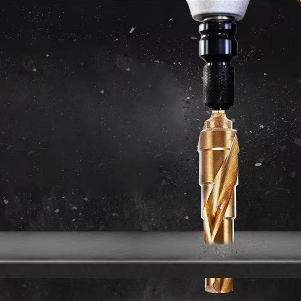 1pc 14/16/18/20/22mm HSS Core Step Drill Bit 5 Steps Multiple Hole Cone Drill Bits Hex Shank For Steel/wood/aluminum Alloy