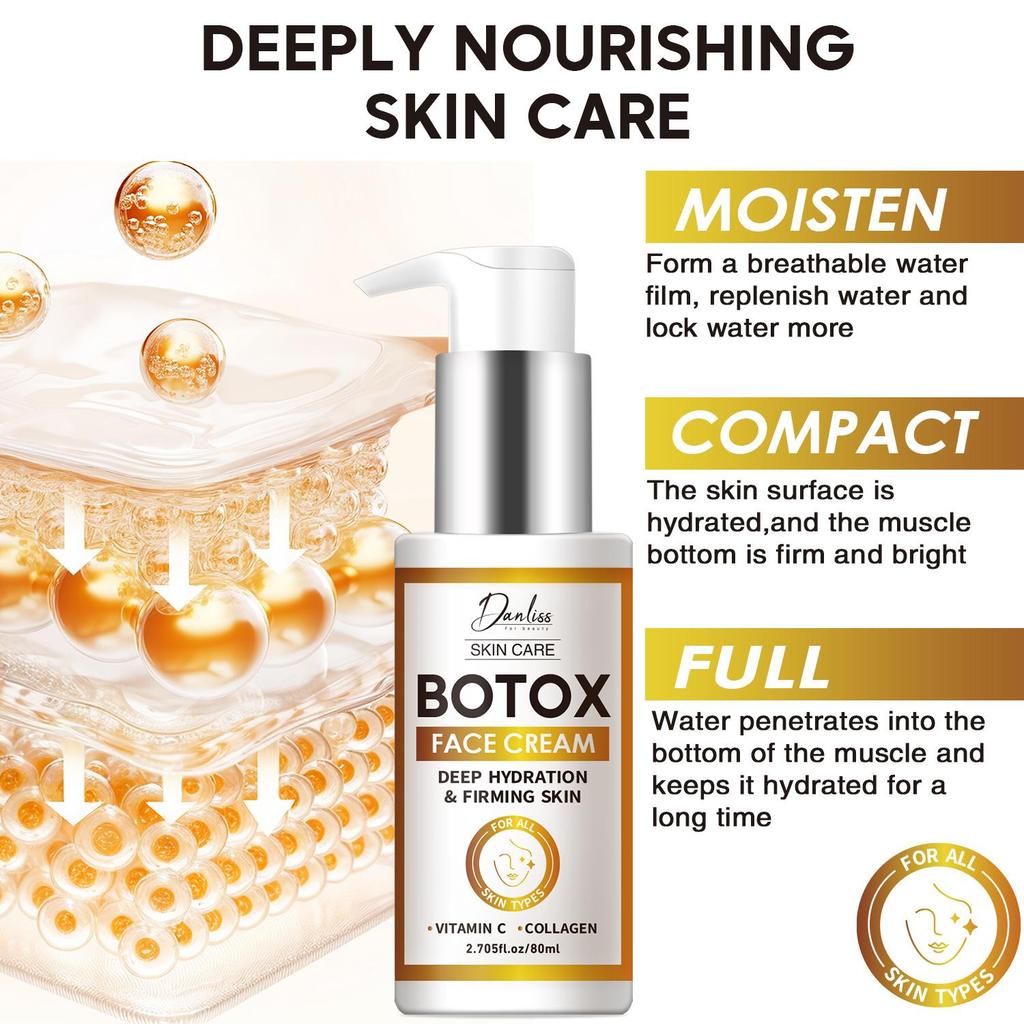 BOTOX FACE CREAM-With Vitamin C-Moisturize & Hydrates skin-Boost Skin Firmness & Elasticity,80ml