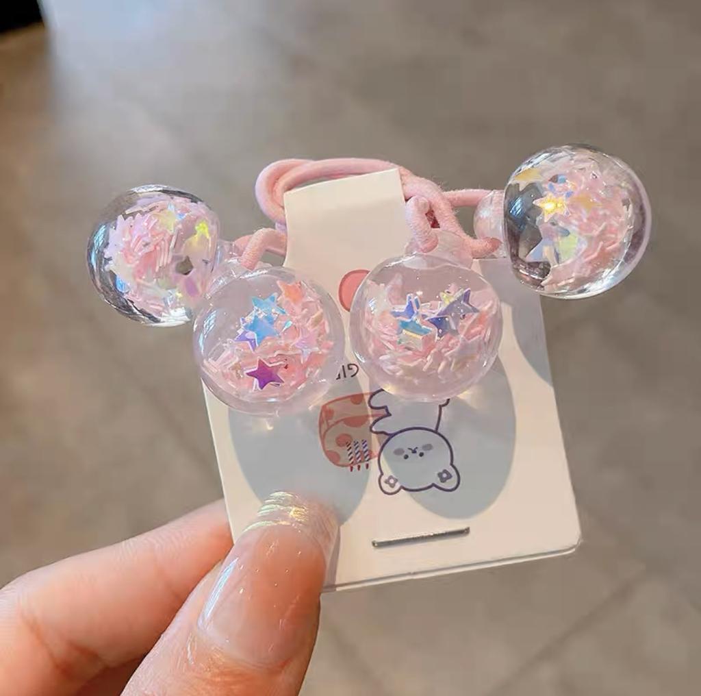 Kids Sequins Floral Elastic Hair Bands Rubber Band Hair Tie Princess Kawaii Hair Rope Headwear Girls Children Hair Accessories