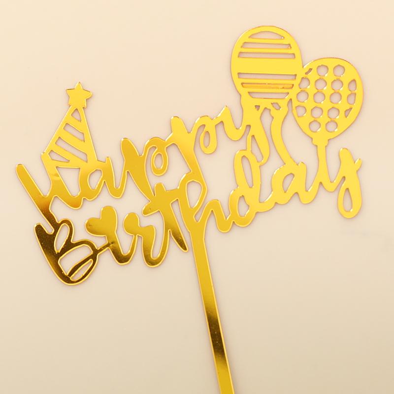 Acrylic Cake Topper - Happy Birthday Mom & Dad, Mother's/Father's Day Decoration