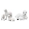 Фигурка ягненка из смолы, статуэтка семьи маленьких овец, деревенская скульптура животных для сада фей, двора, патио, декор для ландшафтного дизайна