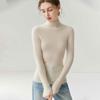 Women's Pure Cashmere Slim-Fit Sweater, Half-High Neck, Knit Base Layer, Autumn/Winter Collection