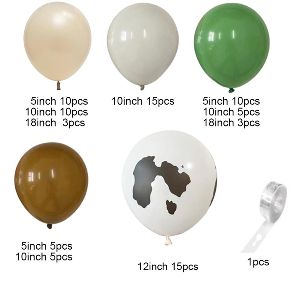 82pcs Green Denim Birthday Balloons Set Earthy Welcome Party Balloons Decoration Room Decoration