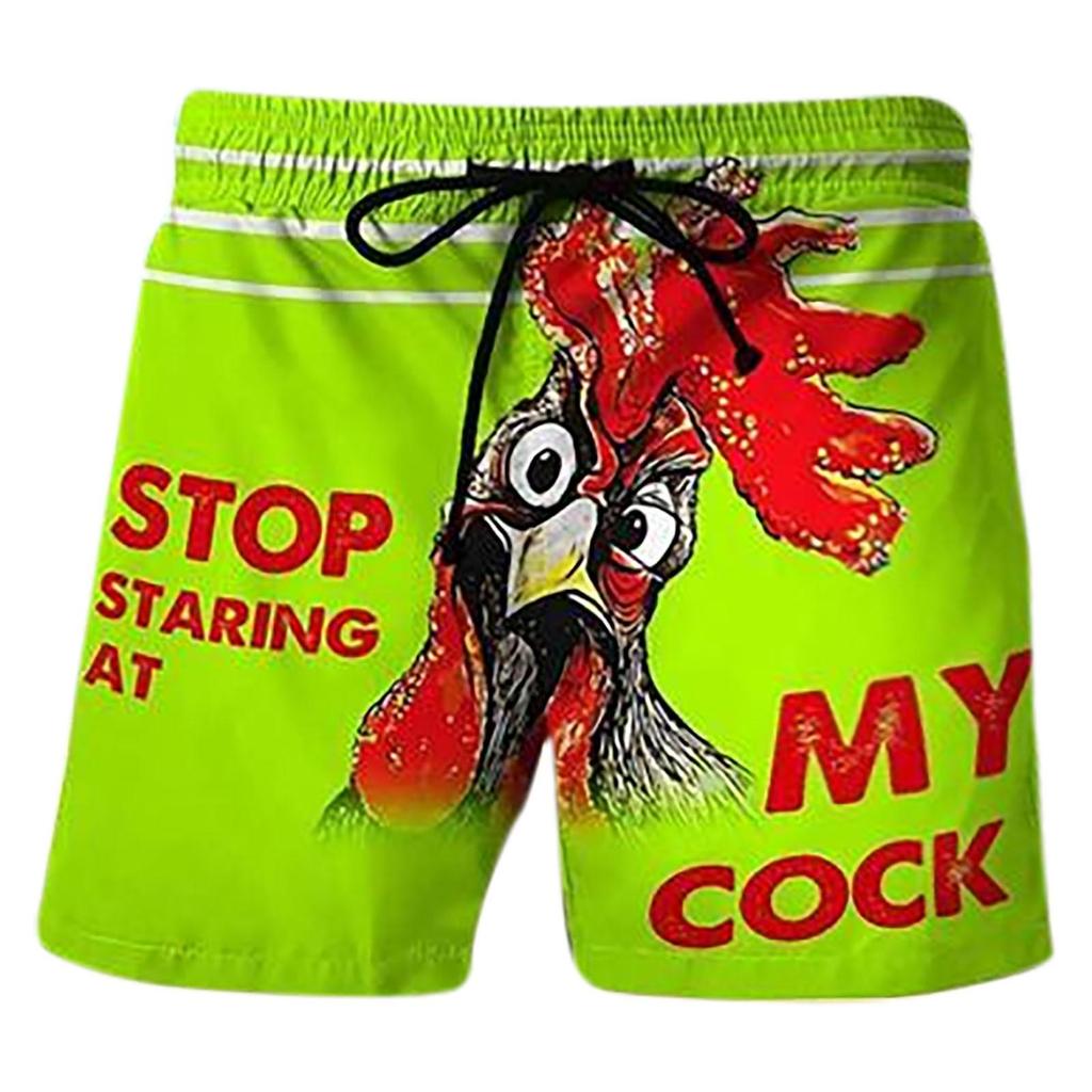 Мужские плавки с 3D-принтом головы индейки и бананов