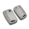 Силиконовый чехол для выкидного ключа с 3 кнопками, подходит для VW GOLF 7 MK7 SKODA SEAT 2014 2015 2016 FOB HULL OCTAVIA COMBI LEON IBIZA CUPTRA Case