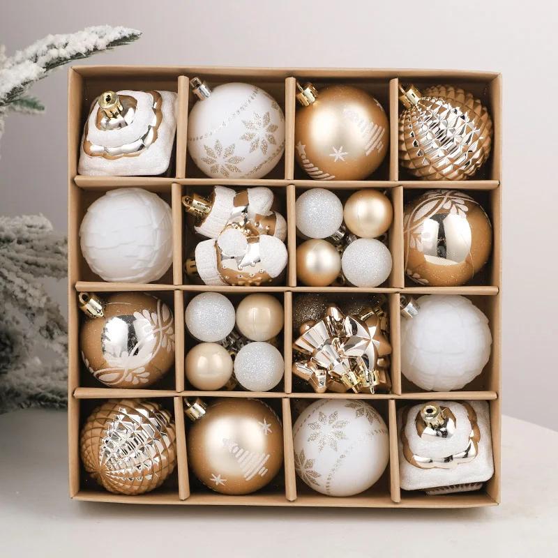 42 шт. 6 см Рождественский шар Шампань Рождественская елка Подвесные подвески Украшения Рождественское украшение для дома 2026 Подарки для новогодней вечеринки