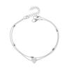 Love Heart Beads Double Layer Anklet Vintage Beach Ankle Bracelet For Women Wedding Accessories