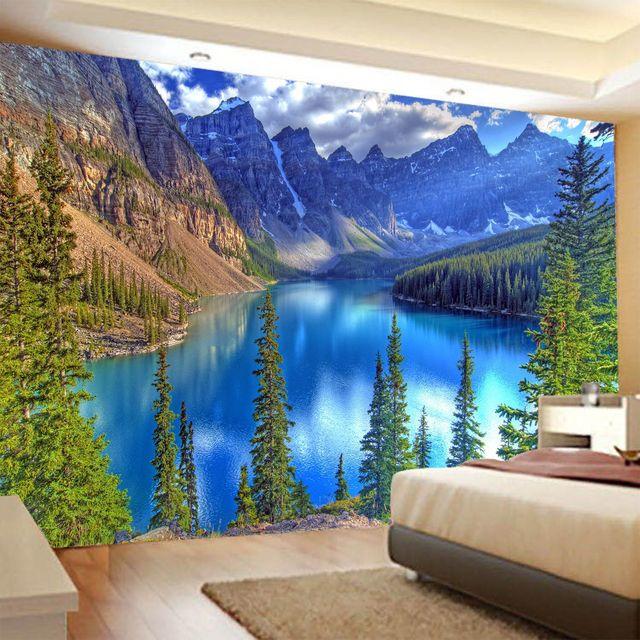 Пейзаж Лесная серия гобелен для украшения стены настенная ткань для дома, спальни, прикроватная фоновая ткань, художественная настенная ткань, живопись