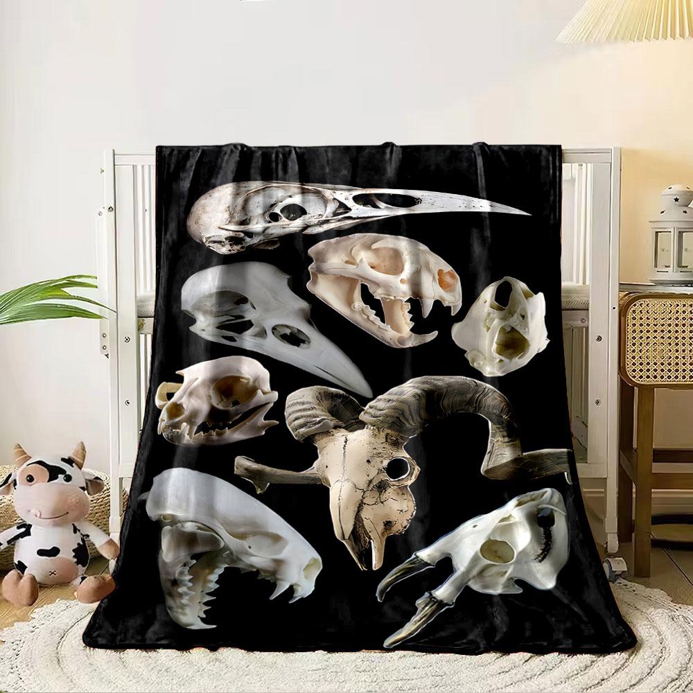 Animal Skulls Design Blanket for all seasons blanket lunch break throw gift