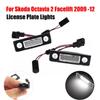 Pair Car LED Number License Plate Lights For Skoda Octavia 2 Facelift 2009 -2012 Facelifted 2003-2012 Roomster 5J 2006-2010