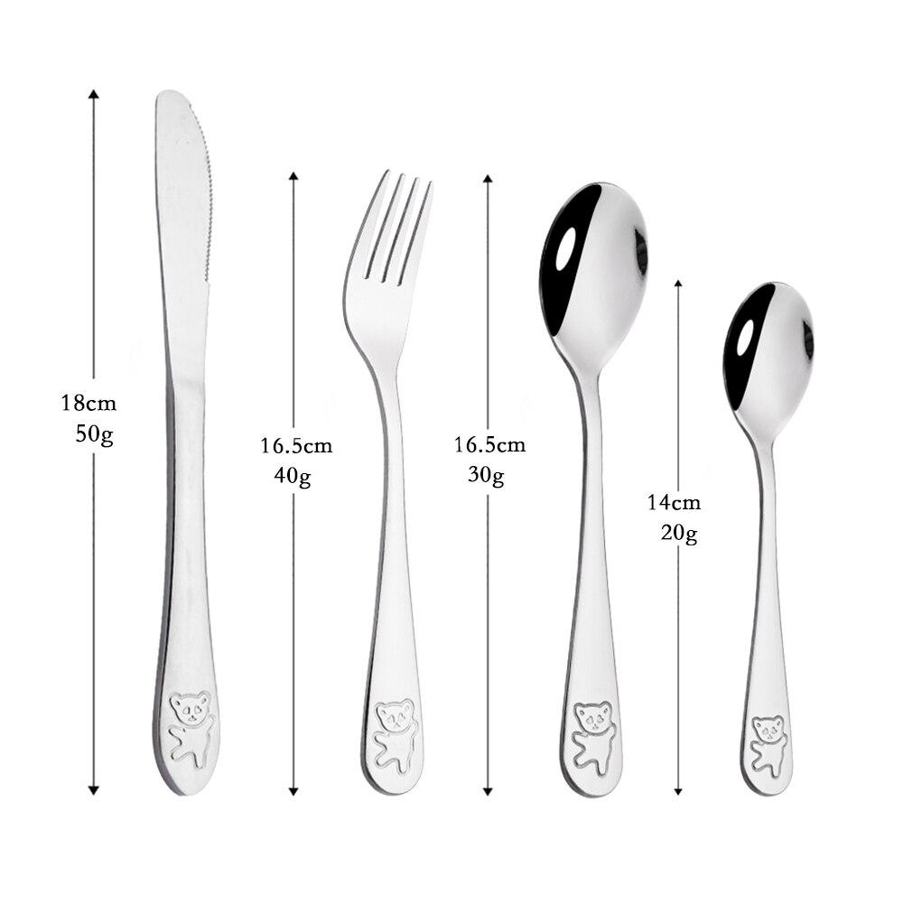 8 шт./2 компл. столовых приборов, набор столовых приборов из нержавеющей стали 304, мультяшный милый нож, вилка, столовые наборы, плоская посуда, набор посуды