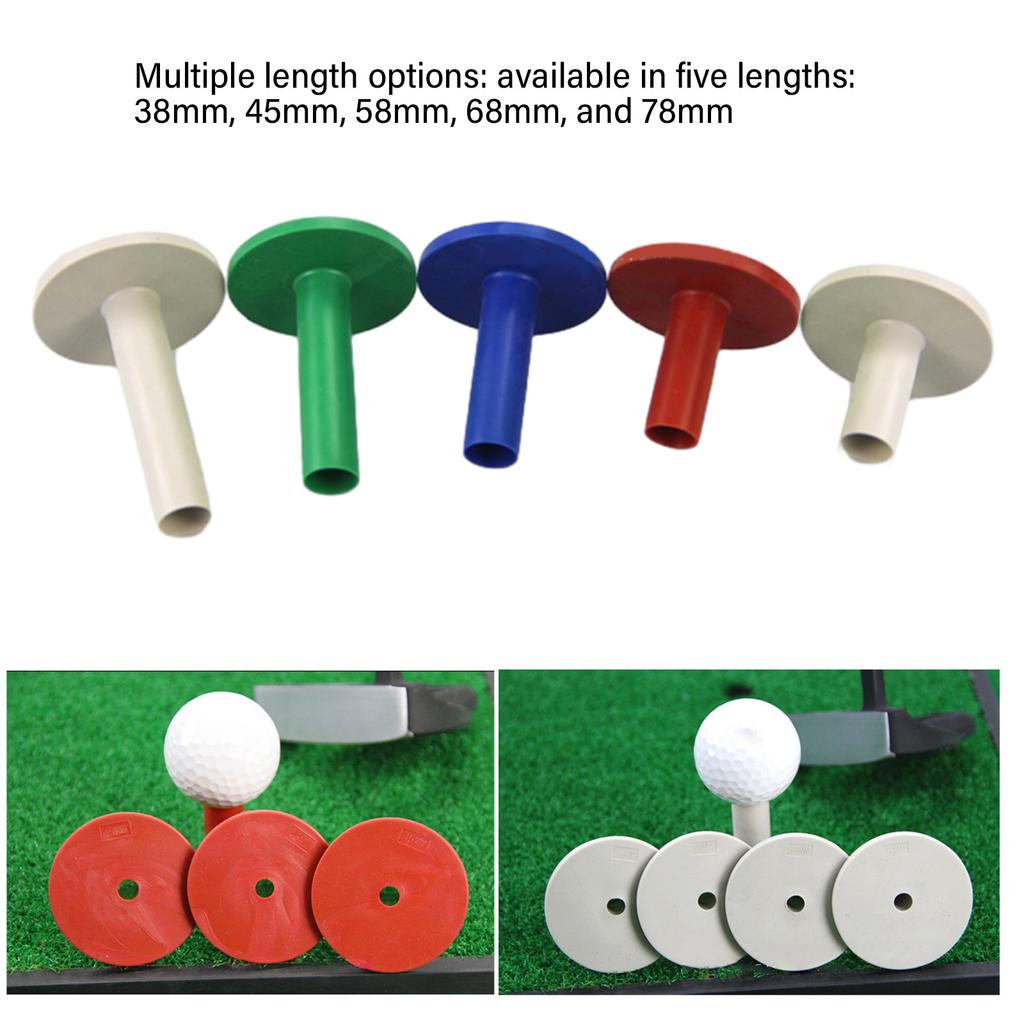 5Pcs Rubber Golf Tees High Performance Rubber Tees Holder Stable Training Ball Stand for Indoor Outdoor Practice Mat