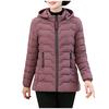 Winter Women Solid Print Pocket Hooded Button CardiganKnit Long Sleeve Long Coat