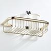 Gold Bathroom Shelf Kitchen Rack Accessories Wall Mount Shower Shampoo Storage Shelves Electroplated Copper Basket 30cm